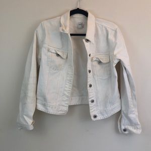 Gap White Denim Jacket Size Medium